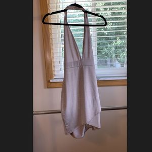 Nude halter mini dress NWT